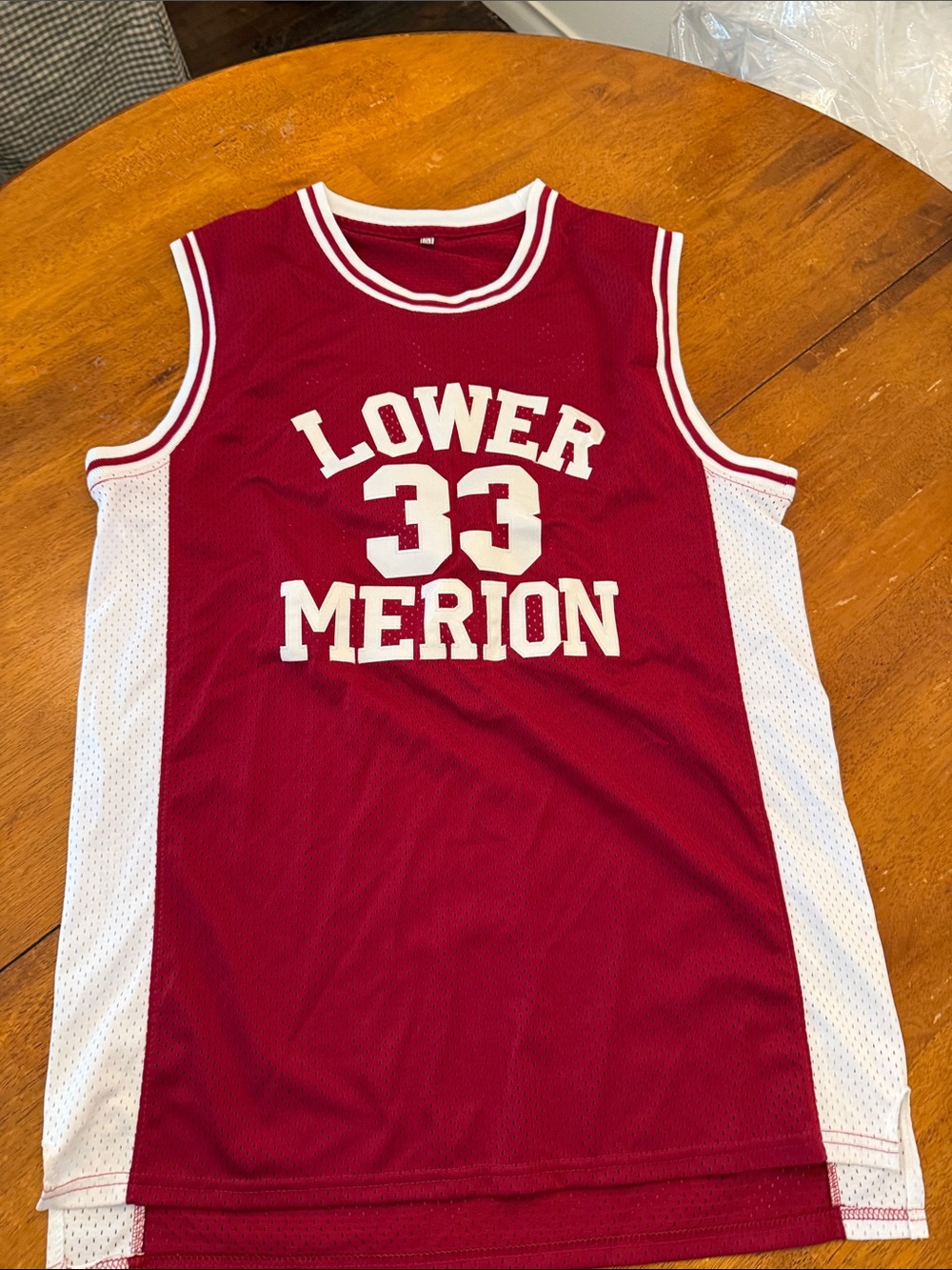 Lower Merion #33 Red & White Basketball Jersey Kobe Bryant xl high school stitch